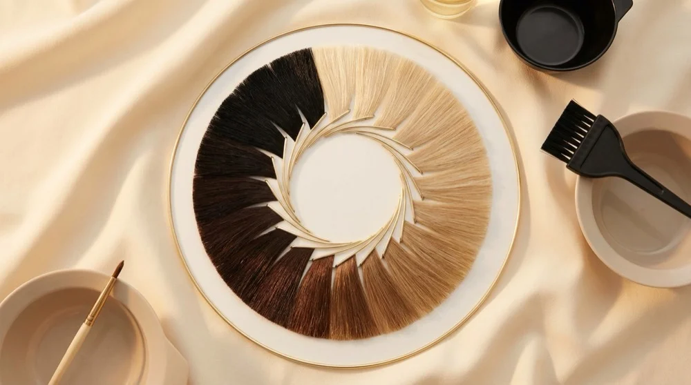 Rueda de color profesional mostrando niveles del 1 al 10