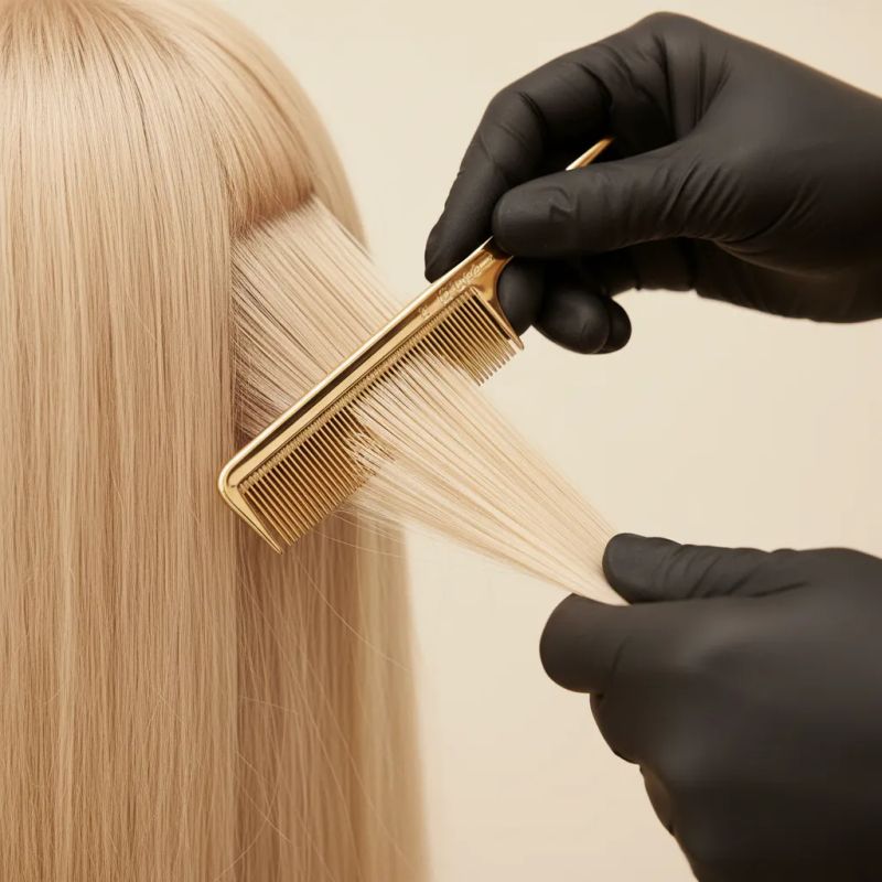 Ultra-fine weaving technique for babylights showing precise separation of individual strands
