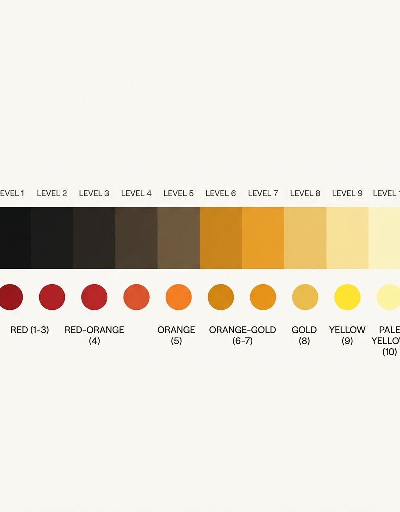 Underlying tone chart by lift level for accurate neutralization