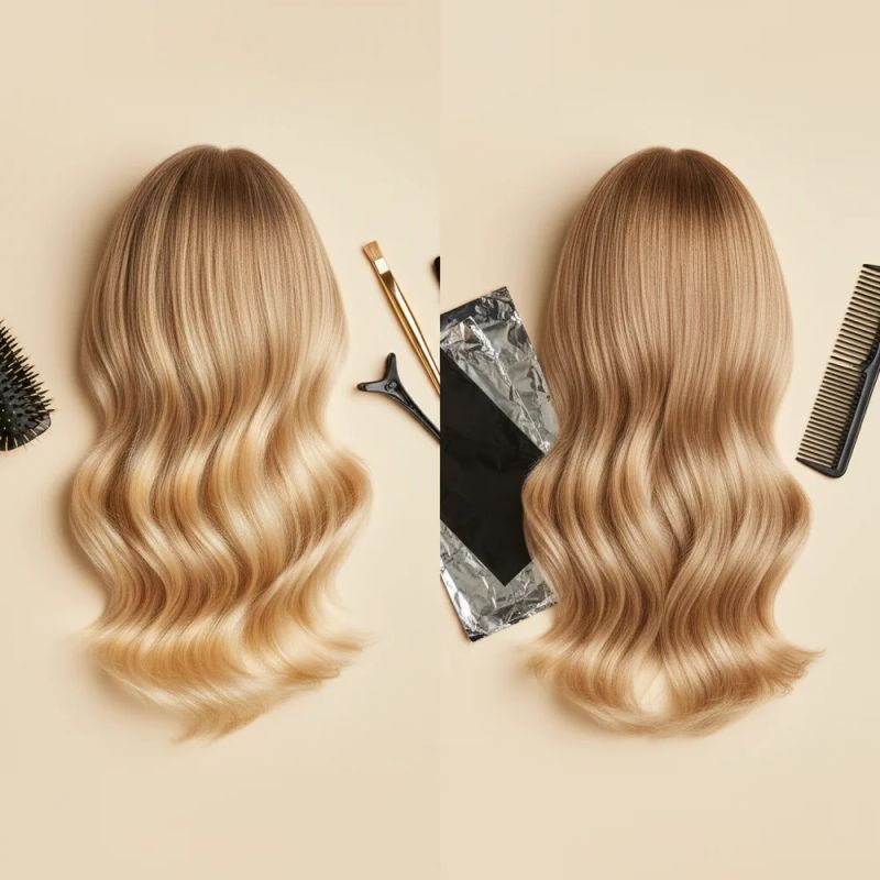 Comparação de resultados: balayage vs mechas tradicionais