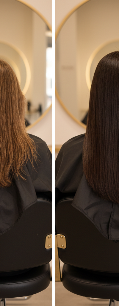 Antes y despues correccion de color de nivel 4 a nivel 3