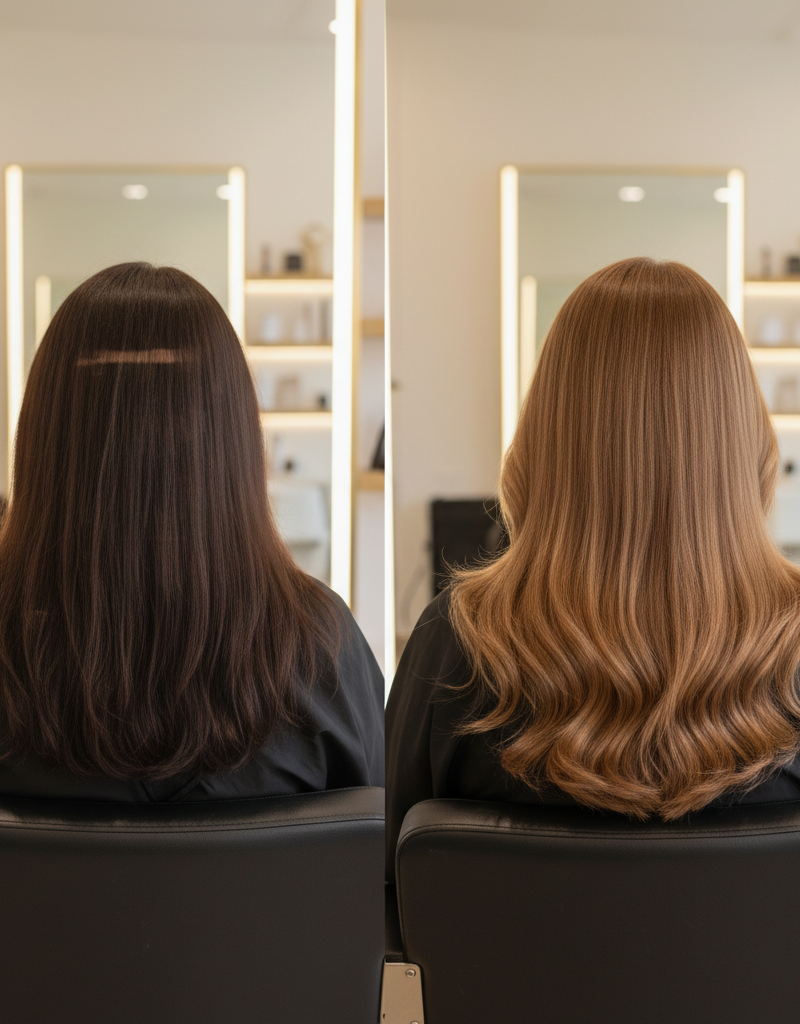 Antes y despues correccion de color de nivel 4 a nivel 5