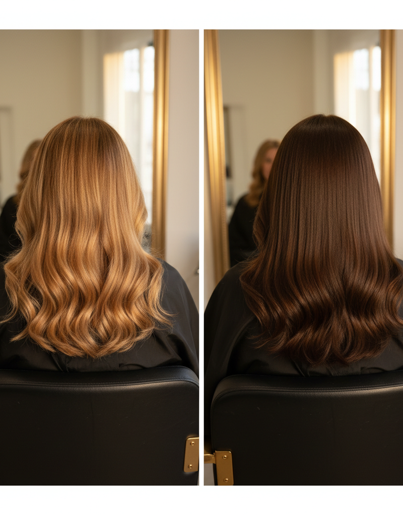 Antes y despues correccion de color de nivel 5 a nivel 4