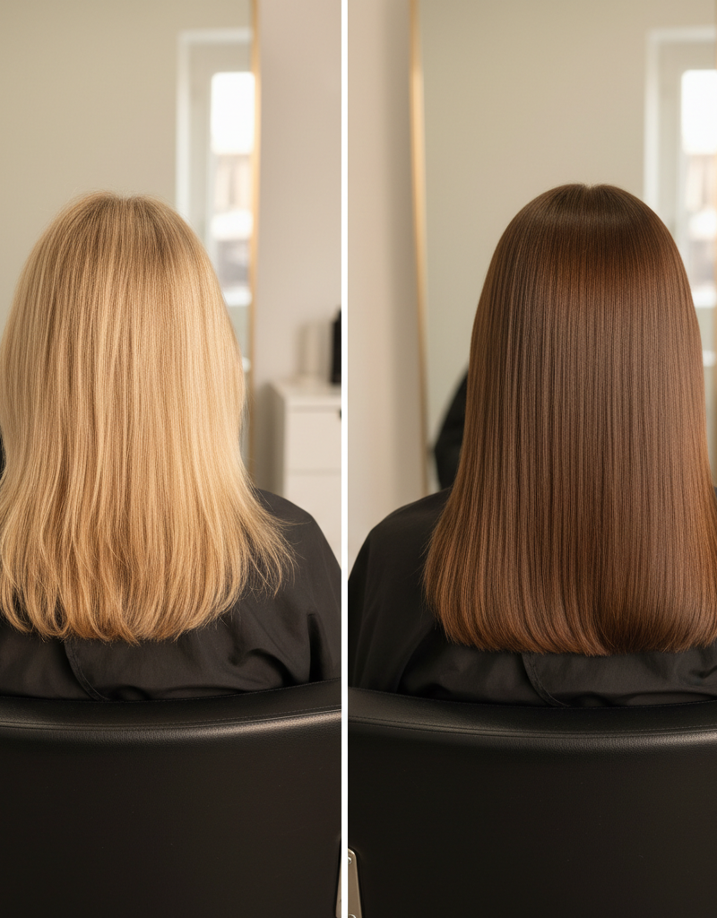 Antes y despues correccion de color de nivel 7 a nivel 6