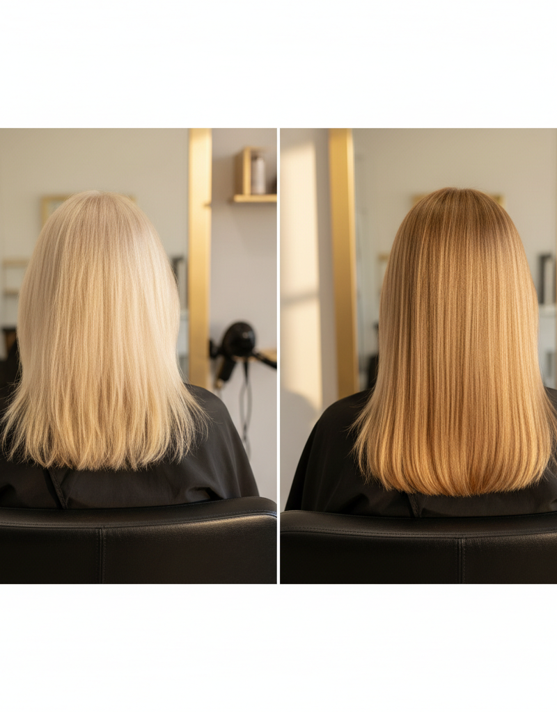 Antes y despues correccion de color de nivel 8 a nivel 7