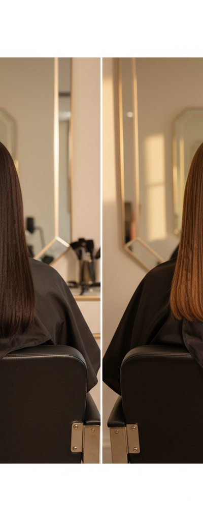 Antes y despues color completo de nivel 3 a nivel 4