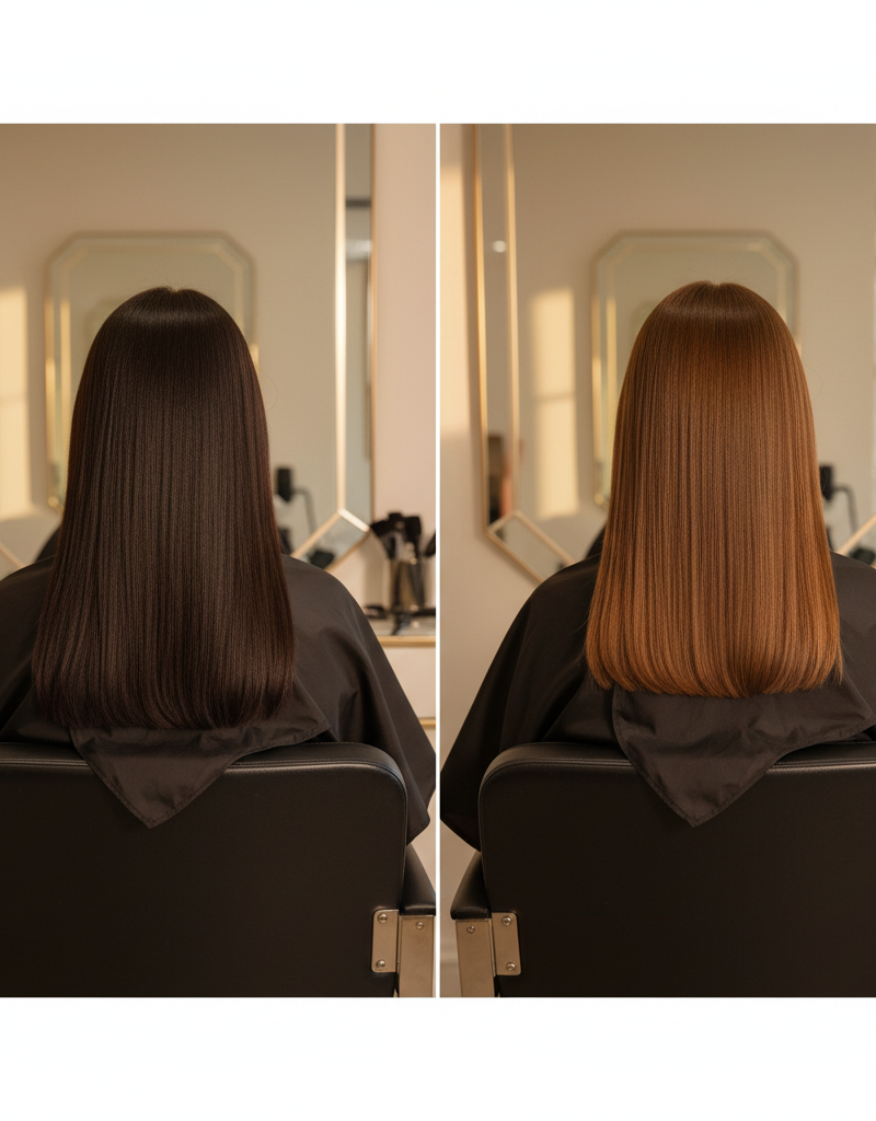 Antes y despues color completo de nivel 3 a nivel 4