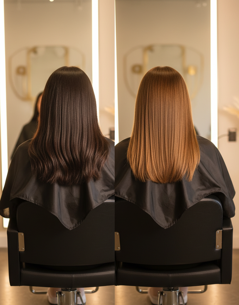 Antes y despues color completo de nivel 3 a nivel 5