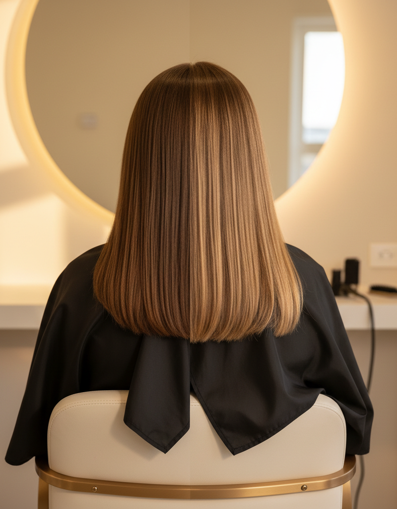 Antes y despues mechas de nivel 4 a nivel 6