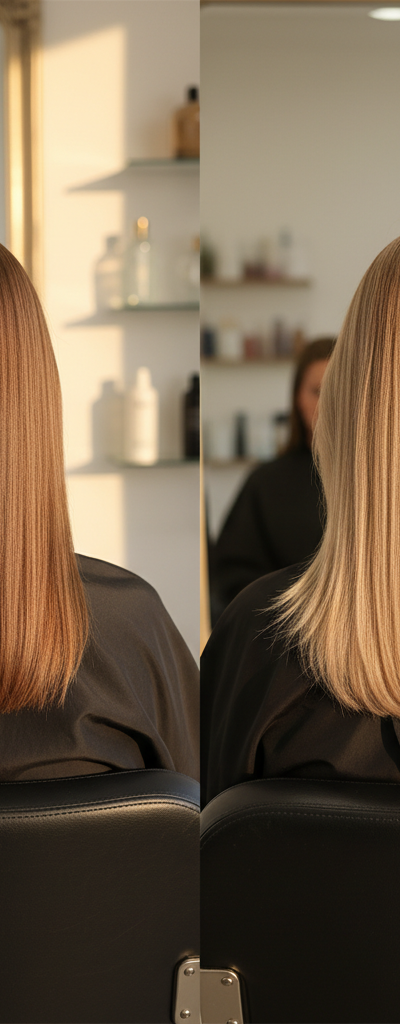 Antes y despues mechas de nivel 5 a nivel 8