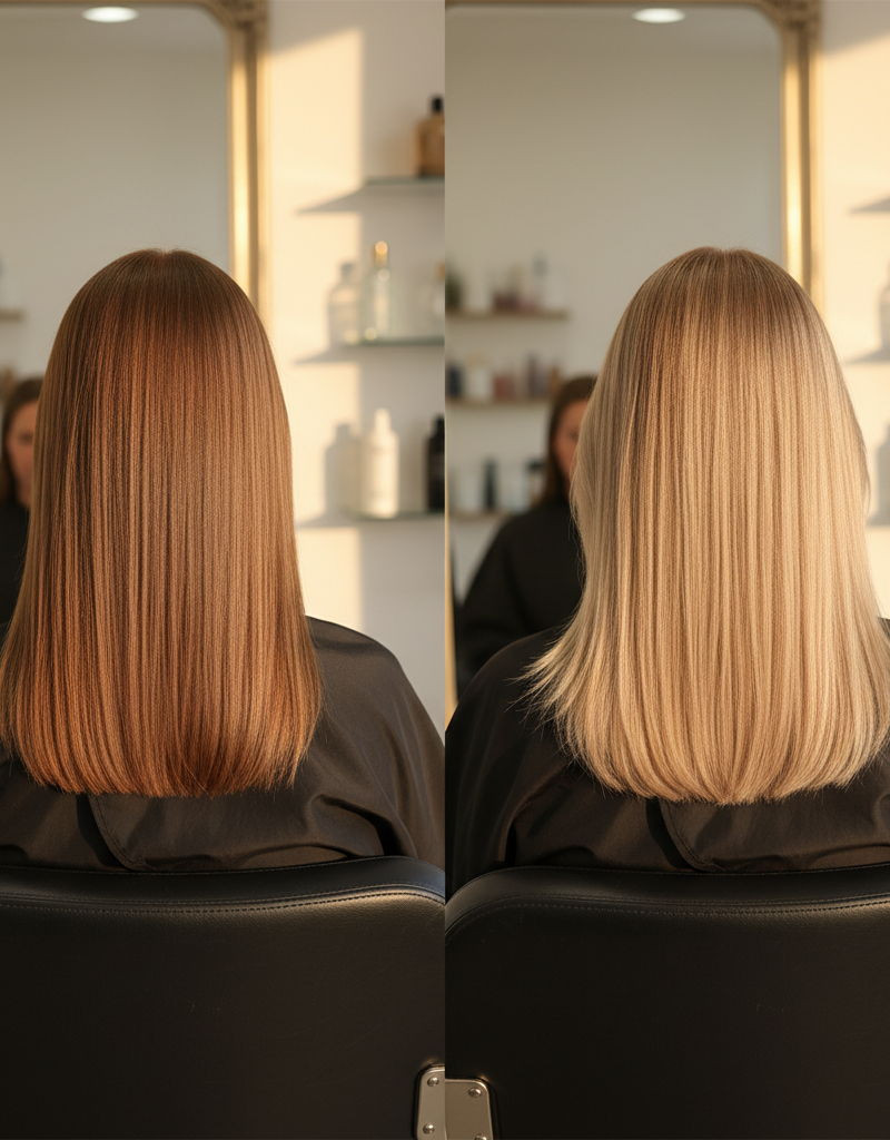 Antes y despues mechas de nivel 5 a nivel 8