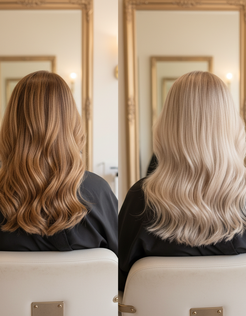 Antes y despues mechas de nivel 6 a nivel 9