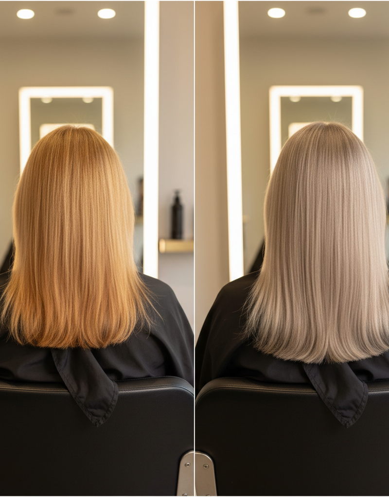 Antes y despues toner nivel 7 con neutralizacion tonal