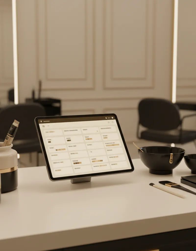 Sistema digital de gestion de formulas de coloracion en tablet profesional
