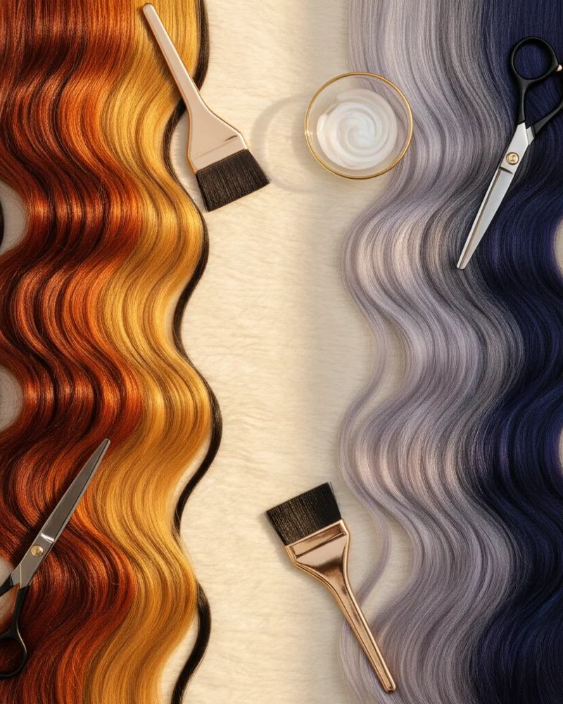 Visualización de subtonos cálidos y fríos en el cabello