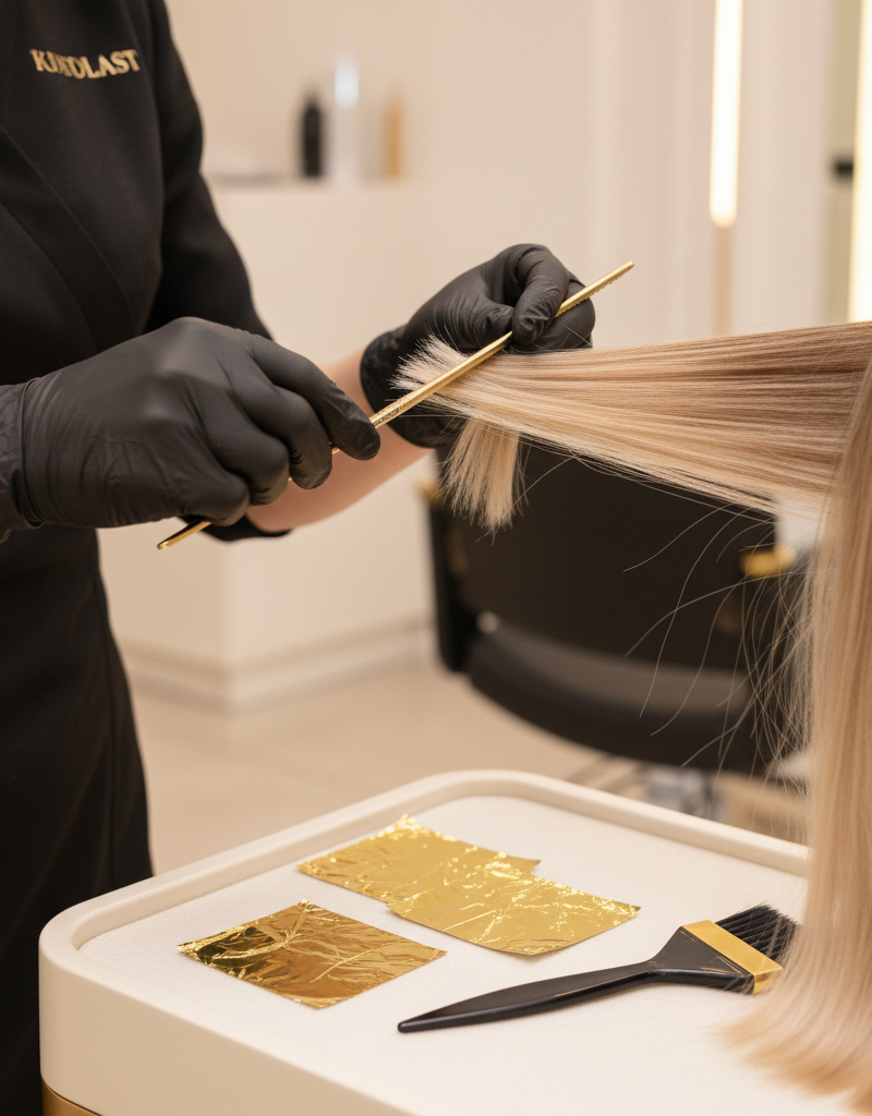 Tecnica de babylights con seleccion ultra fina de mechones casi pelo a pelo