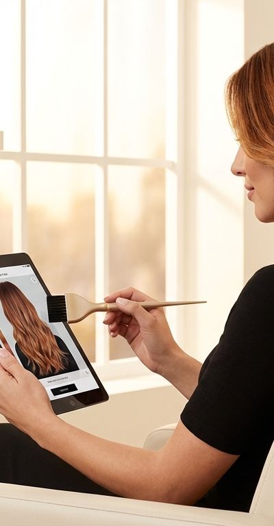 Comparativa de simuladores de color de pelo online mostrando resultados de diferentes herramientas