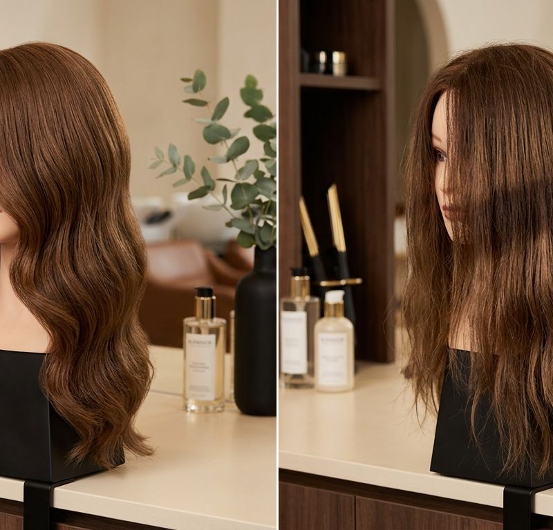 Correct vs incorrect dye mixing result: vibrant dimensional color vs muddy flat result