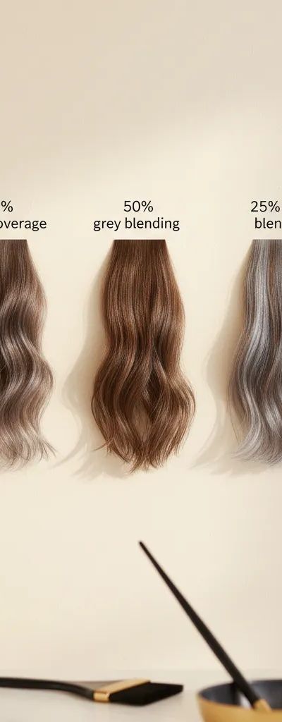 Comparación visual de los 5 niveles de cobertura de canas: del 100% al grey blending natural