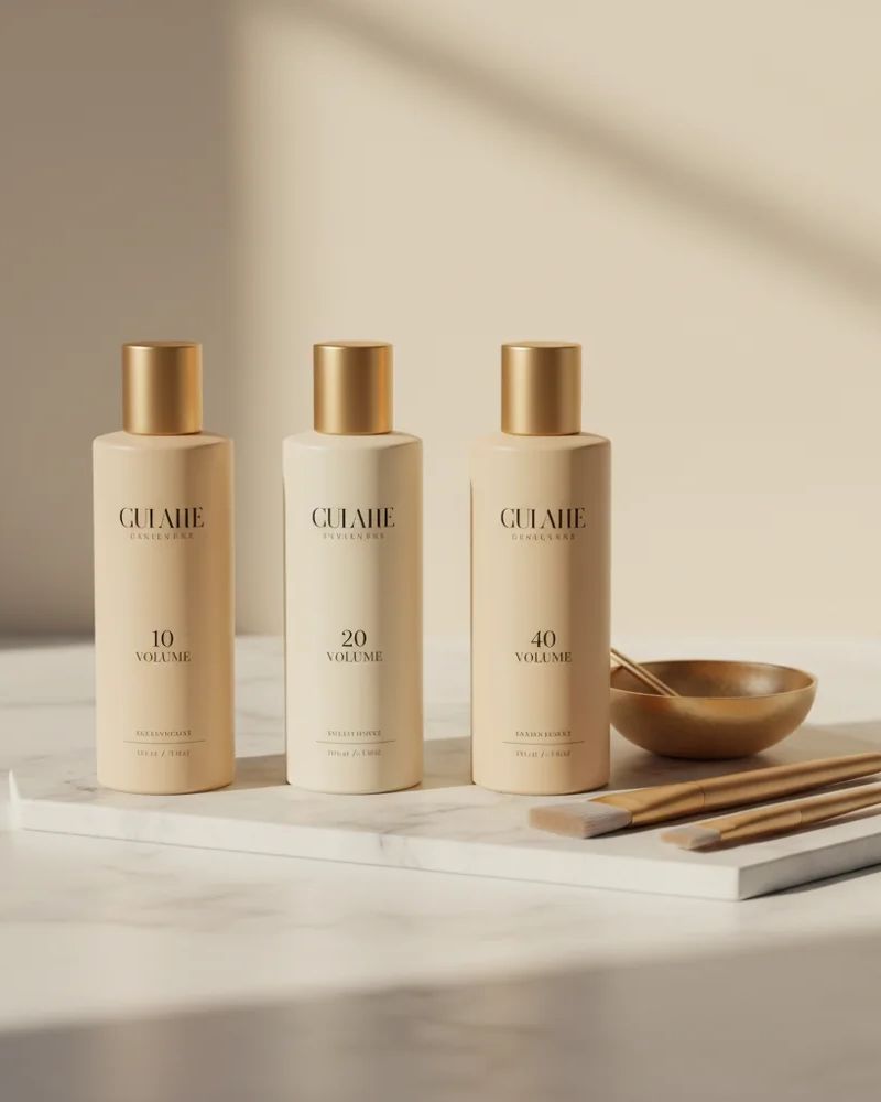 Botellas de oxidante profesional en diferentes volúmenes