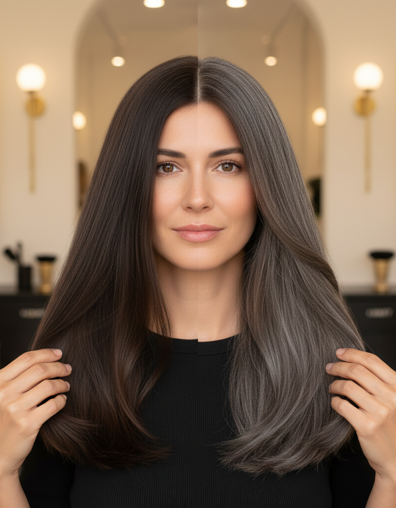 Comparacion visual entre cobertura total de canas y tecnica Quiet Silver con integracion natural