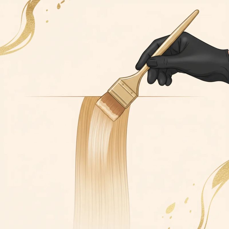 Shadow root blending technique with vertical downward strokes