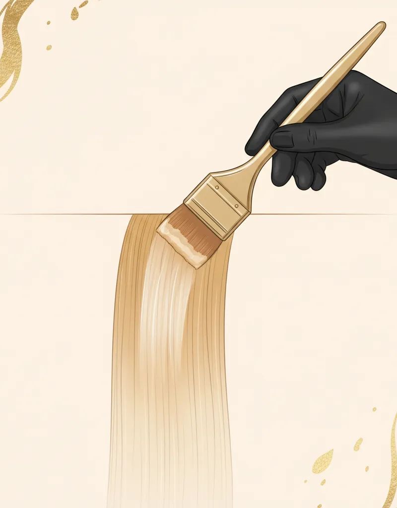 Shadow root blending technique with vertical downward strokes