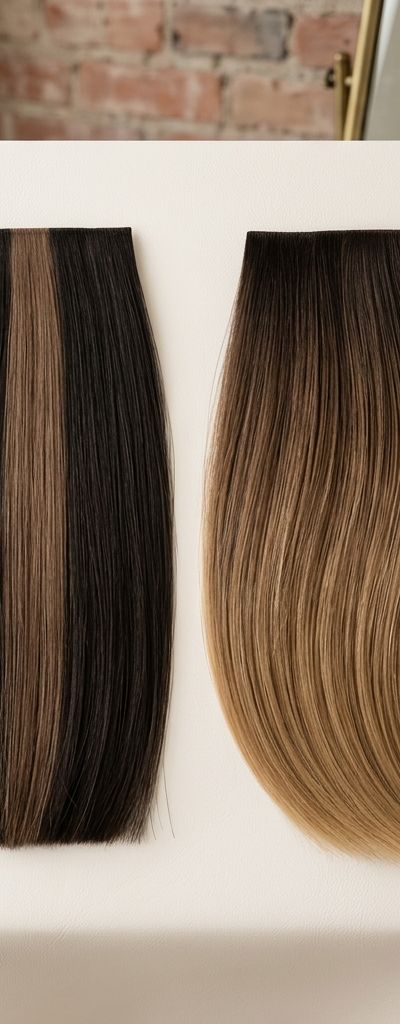 Colorist applying shatush and balayage on two different clients, showing the contrast between the wide shatush strand and the freehand balayage sweep