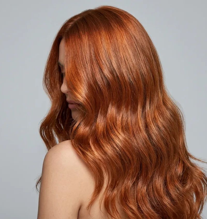 Hair with copper sunset 2026: warm metallic copper like sunset light
